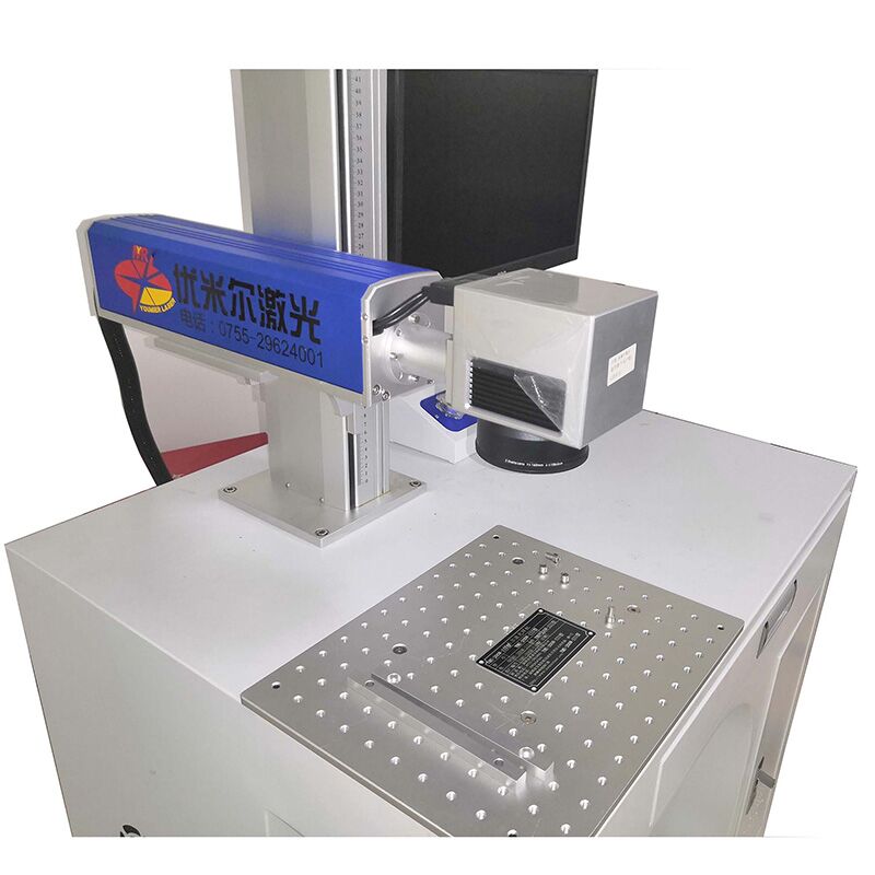 Hochwertige 20W / 30W / 50W weiße IPG Raycus Faser Laserbeschriftungsmaschine für Metallschmuck Logo Graveur Hersteller Ausrüstung
