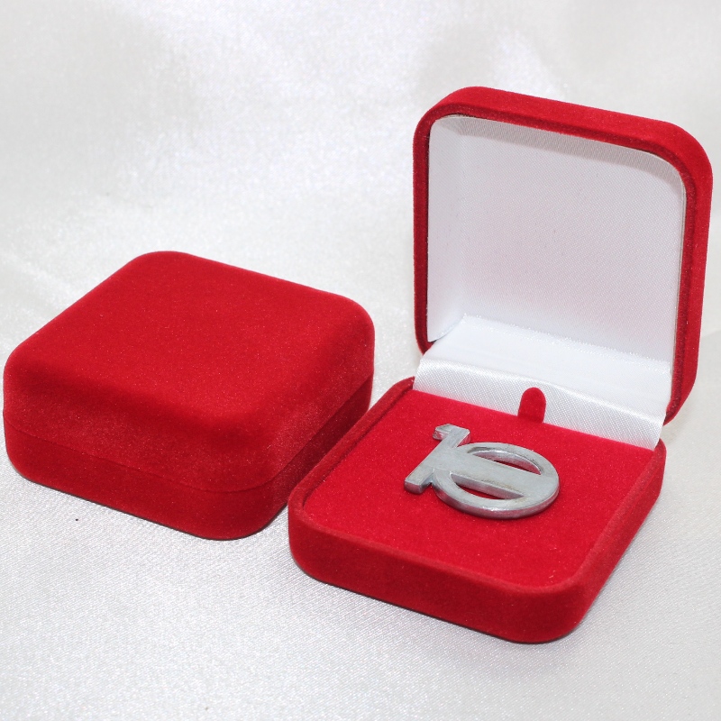 Punkt F-2S Rundform Velvet Box für Abzeichen & Münze, mm.52*57*25, Gewichte ca. 26g