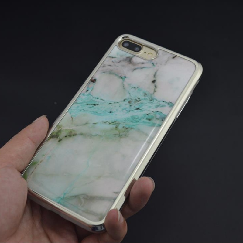 PC elektroliert zwei-in-one iphone für die Plus Marble, drop-gel case iphone EX Fabrik Anpassung