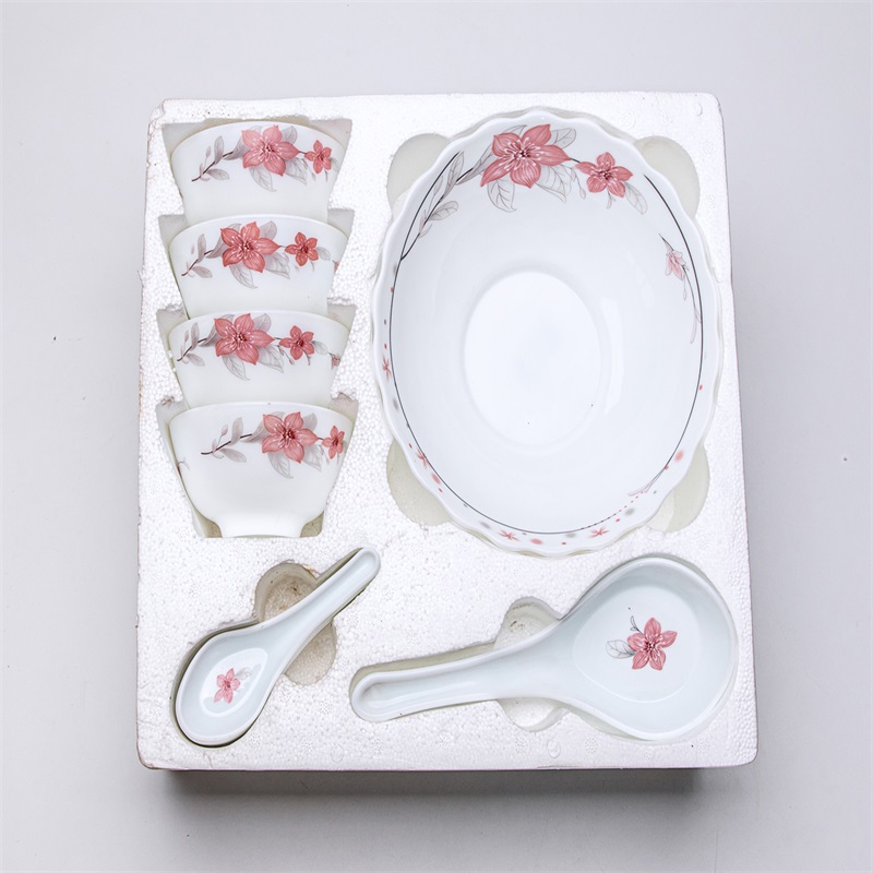 Gläser aus opal Glas Set zum Abendessen - 10pcs Schüssel Set