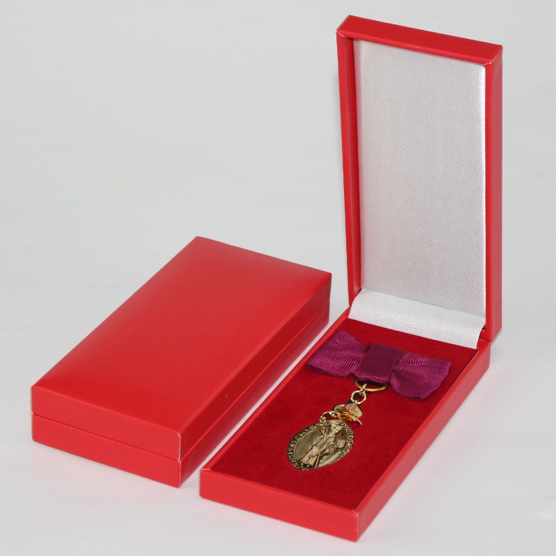 Artikel V-10L Rechteck Kunstleder Papierbox für 50 * 120 mm Medaille & Abzeichen usw. mm. 69 * 148 * 30, wiegt etwa 98 g