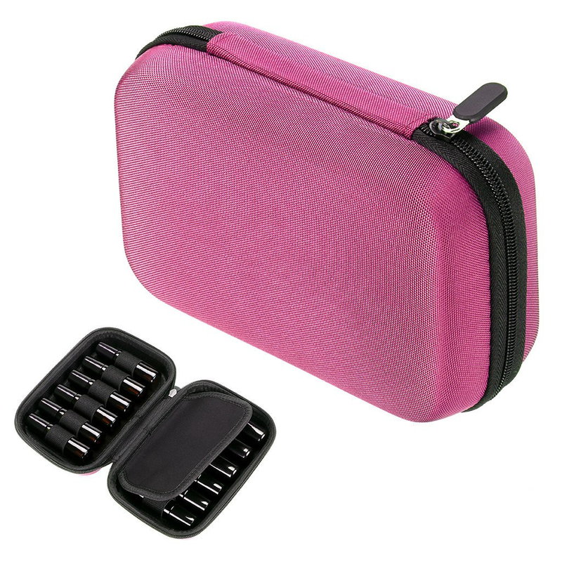 12 Gitter ätherische Ölbeutel Essenz Ölflasche Aufbewahrungstasche Reißverschluss tragbare ätherische Ölverpackungsbox Aufbewahrungsbox