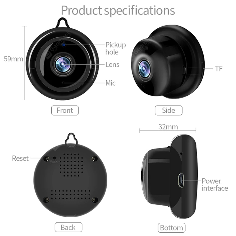 Videoüberwachungskamera Drahtlose Nachtsicht Smart Home Security IP-Kameras Bewegungserkennung - Kamera