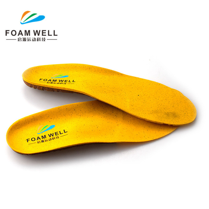 Professionelle benutzerdefinierte Wasserfuß Pad Cork Bogen Stützpfeiler Schuhe Einlagen