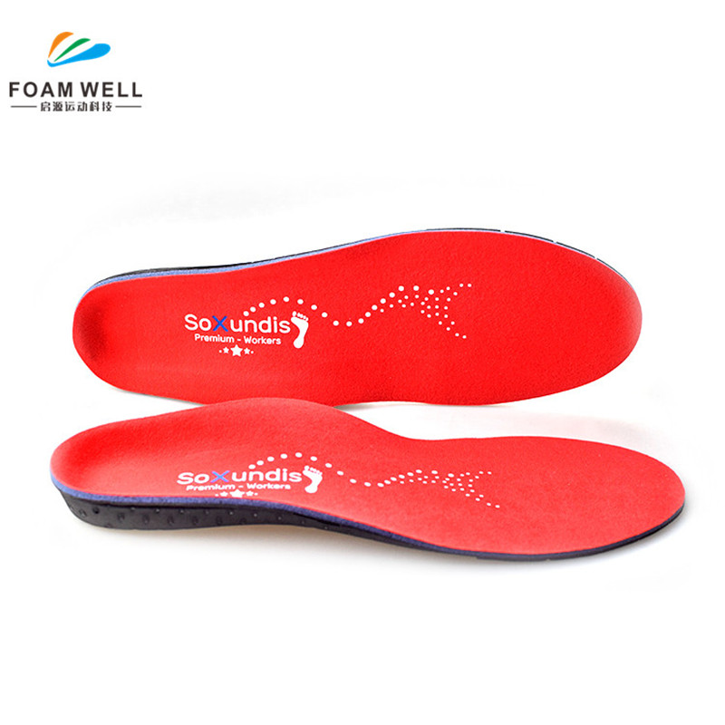 Hot Selling PU Foam EVA Shoe Inserts for Plantar Fasciitis Flat Foot High Arch Support Orthotics Insoles