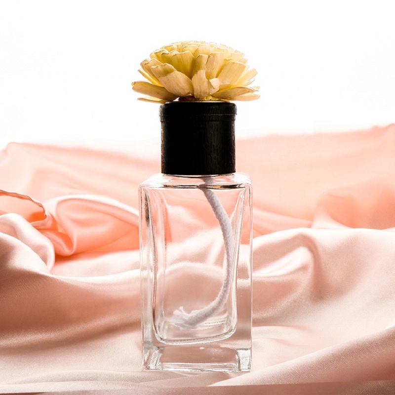 Hochwertige Rattan Sticks Reed Diffusor Glasflasche für die Körperpflege