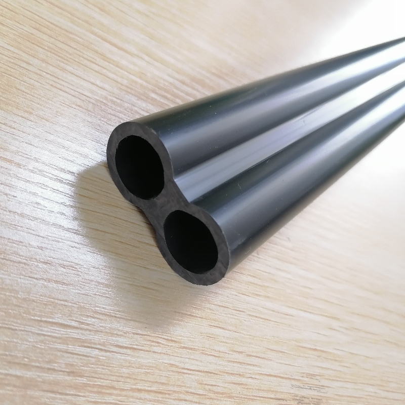 Sonderanfertigung mit ungewöhnlicher Form, schwarzer PVC-Rohr, aus Kunststoff, extrudierter PVC-Rohr für den Griff