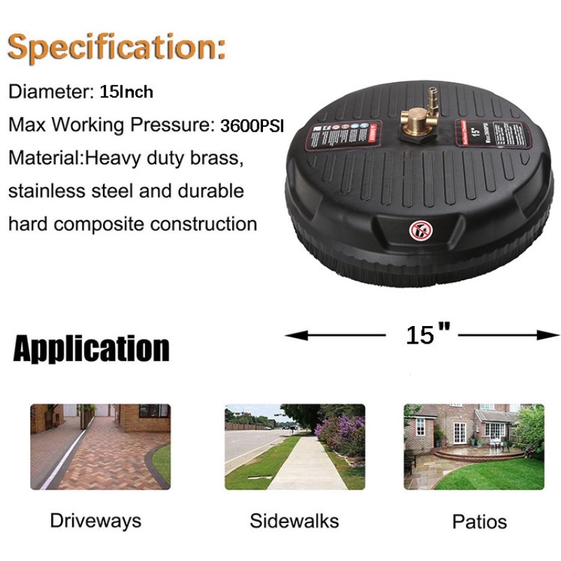 Aufsatz für Oberflächenreiniger für Hochdruckreiniger mit 1\/4 Schnellkupplung