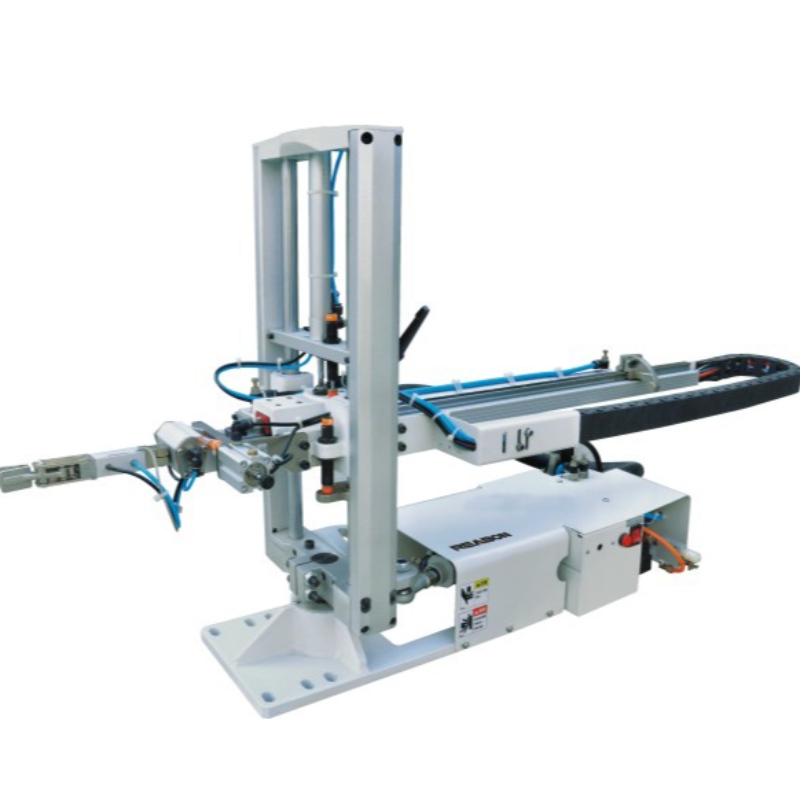 Industrieller mechanischer Arm und Manipulatorroboter oder pneumatischer Roboterarm für die Werkstattautomatisierung