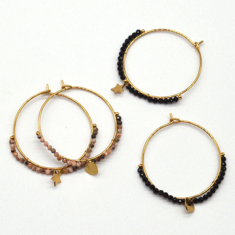 Runde Ohrringe, tragen Perlen, ethnischen Stil, Retro, böhmischen Stil, Kreis Ohrringe, Damen Stil, Stern böhmischen Stil, Anhänger, China Ruifanbao Schmuckverarbeitungsfabrik