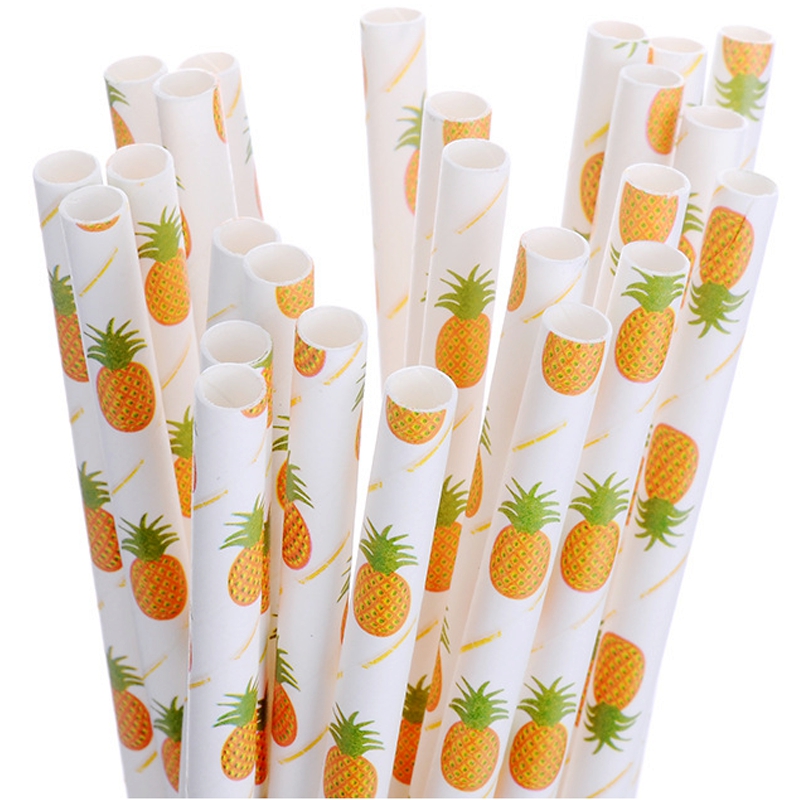 Obst Ananas Papierstroh