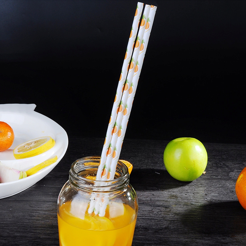 Obst Ananas Papierstroh