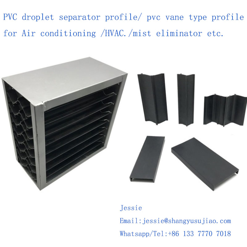 Maßgeschneiderte PVC-Profile Drift-Eliminatoren für Kühlnebel-Eliminationstropfenseparator-Profil für die Lüftung