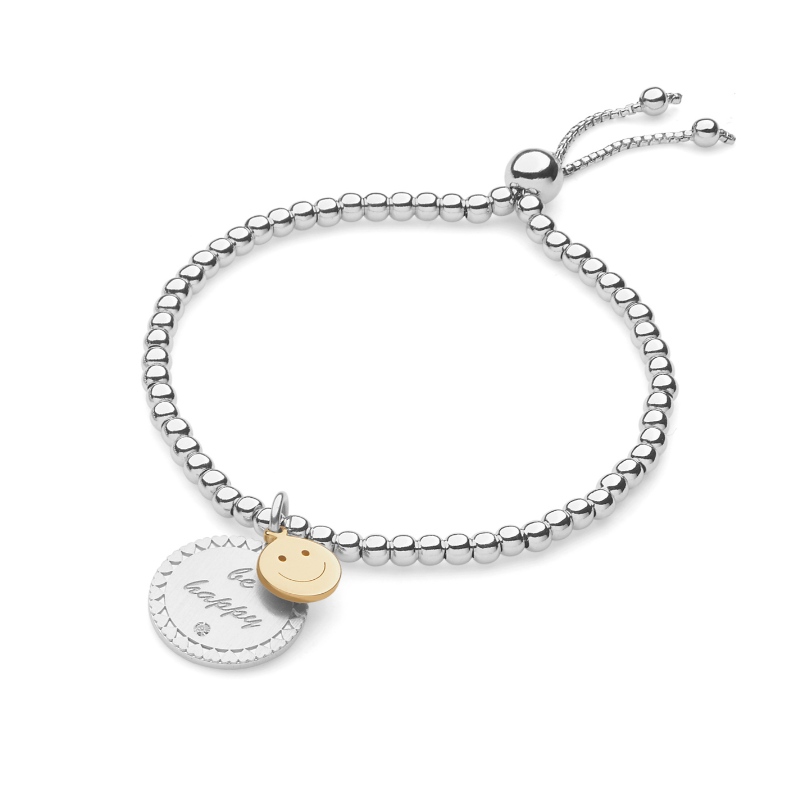 Niedliche einfache lächelnde Gesicht Edelstahl bewegliche Schließe Armband China Ruifanbao Schmuckfabrik für Frauen im europäischen und amerikanischen Stil