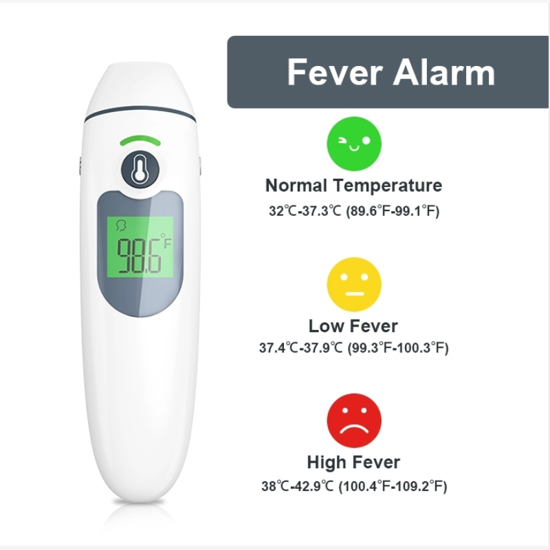 Medizinisches Heim Hochgenaues digitales Stirn- und Ohrinfrarot-Schnelllesethermometer für Babys und Erwachsene FDA / CE / Rohs zugelassen