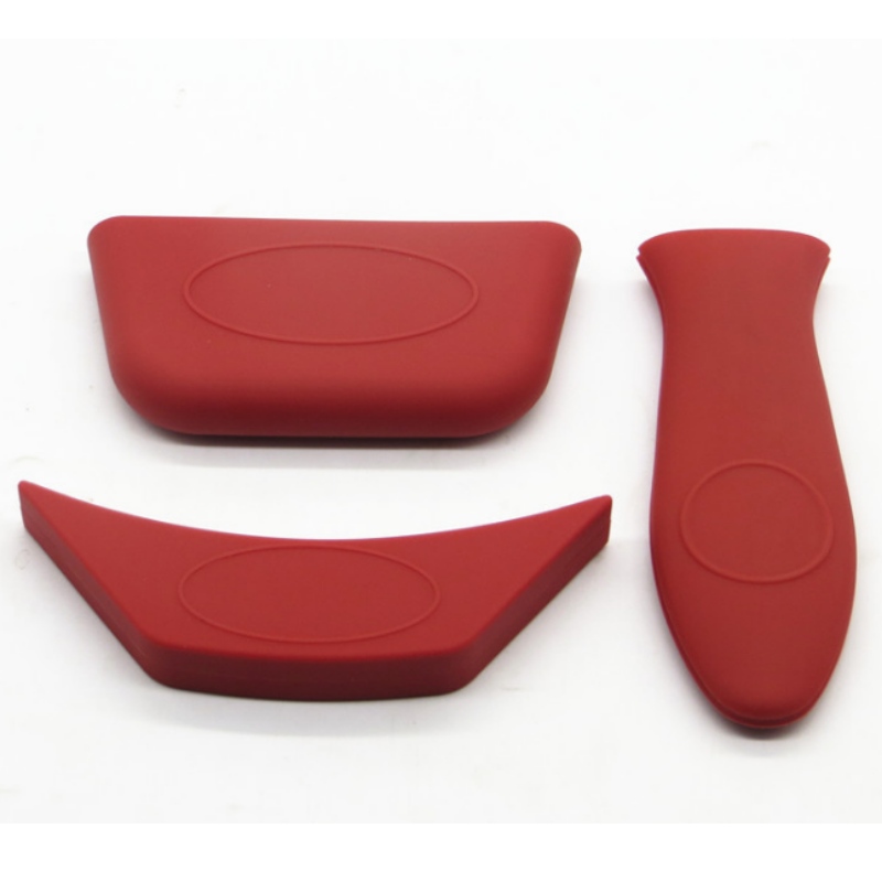 Silikon Anti-Verbrühungspfannengriff Wärmeisolationsabdeckung Topfgriffabdeckung scharfe Ecke Runde Ecke Topfohrabdeckung Anti-Verbrühungsschutz Anti-Rutsch-Griffabdeckung