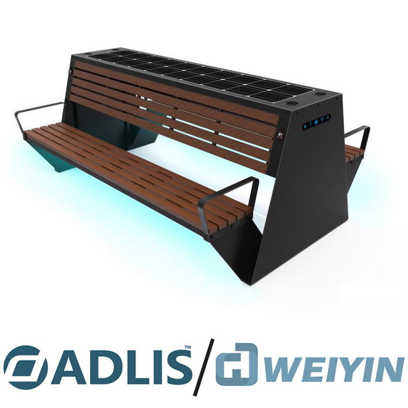 Neuestes Design WPC-Sitze Hochwertige USB-Lade-Smartbank