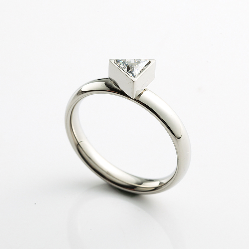 Damen Edelstahl Ring Gold \/ Roségold \/ Silber Ring CZ Stein Ring