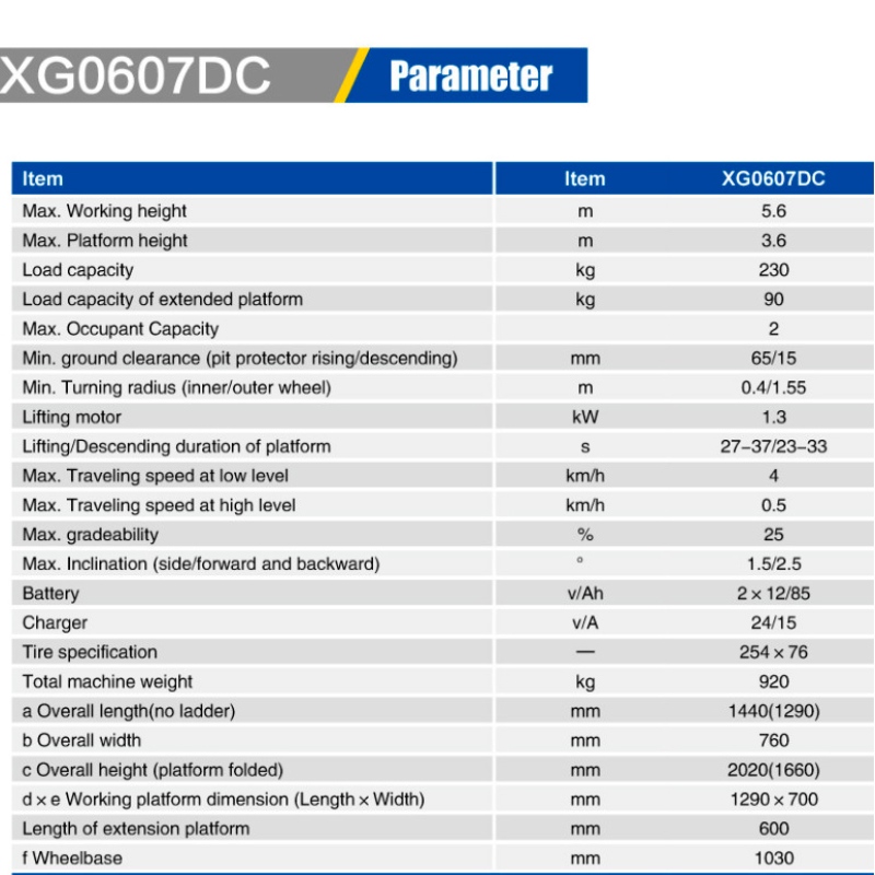 SCHERENHEBEN XG0607DC