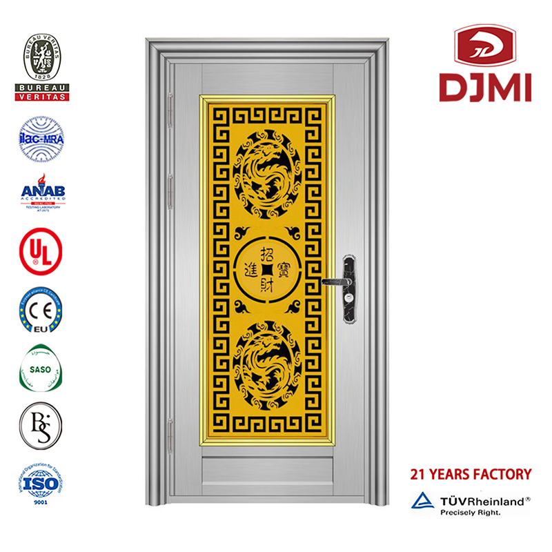 Kundenspezifisches Design mit Ss304 # anderthalb Rahmen Edelstahl Haustür Neue Einstellungen Doppeltüren Außenhaus Front Grill Design Edelstahl Tür Chinesische Fabrik Hochwertiger Doppel Design Stil Edelstahl Türrahmen