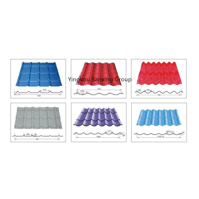 Wellblechwalzmaschine mit Glasplatten