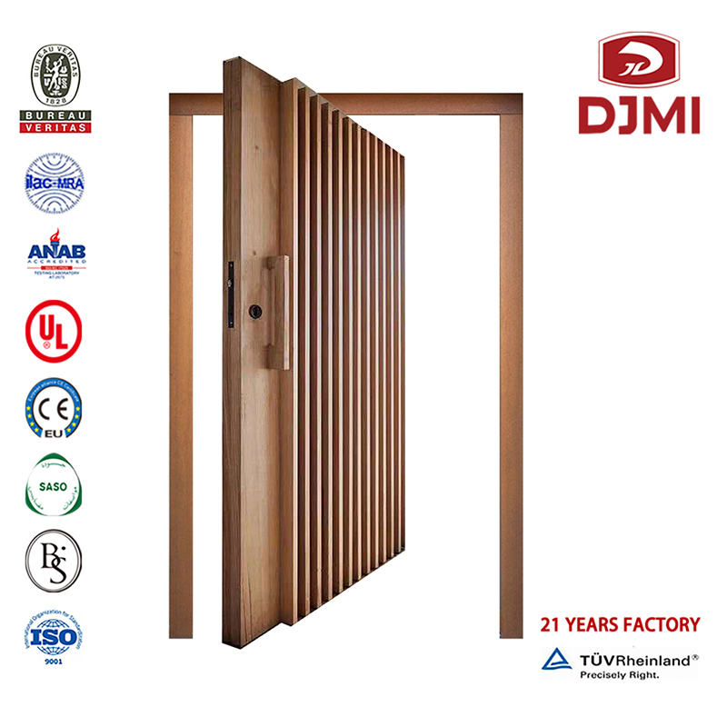 Customized Sliding Main Teak mit Glas und Holz Türeingang Double Wooden Doors Neue Einstellungen Design Solid Pivot Main Carved Wood Entrance Door Chinese Factory Wooden with Glass Design Main Solid Wood Entrance Door