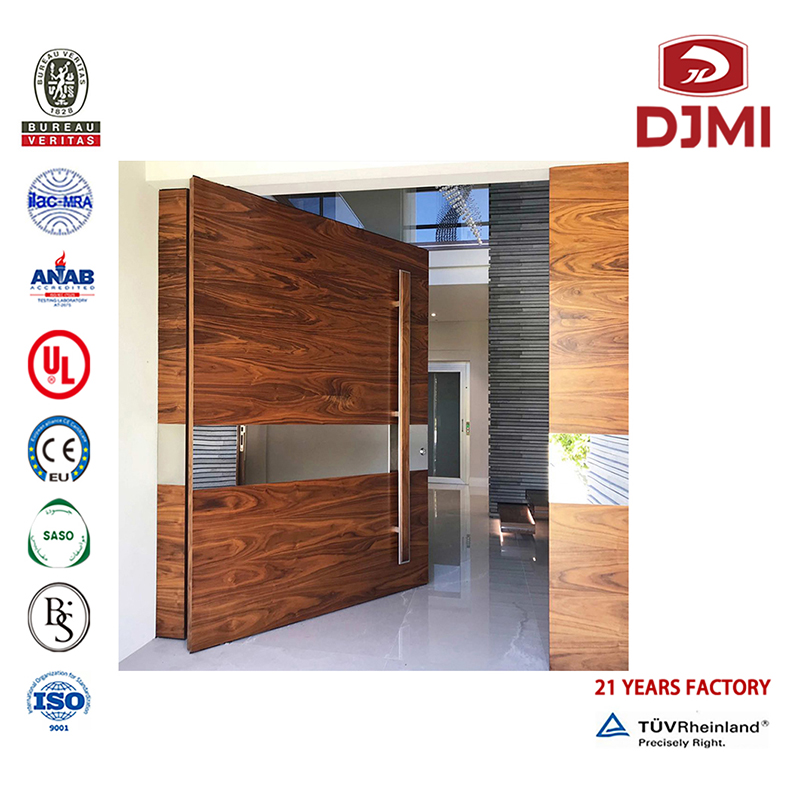 Günstige Main Carving Design Solid Double Doors Eingang Home Door Customized Sliding Main Teak mit Glas- und Holztür Eingang Double Wooden Doors neue Einstellungen Design Massive Pivot Haupteingang Holz