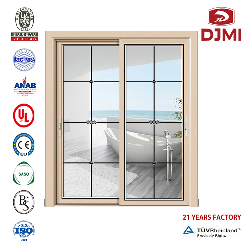 Professionelle neue Aluminium-Schiebeinnenraum-Halbglastür Neues Aluminium Philippinen Preisschiebedesign für Hotel Türkei Stil Hot Sell Aluminiumtür Brandneues Aluminiumglas mit Moskitonetz Schlankes Profil Schiebe Hot Sell Aluminiu...