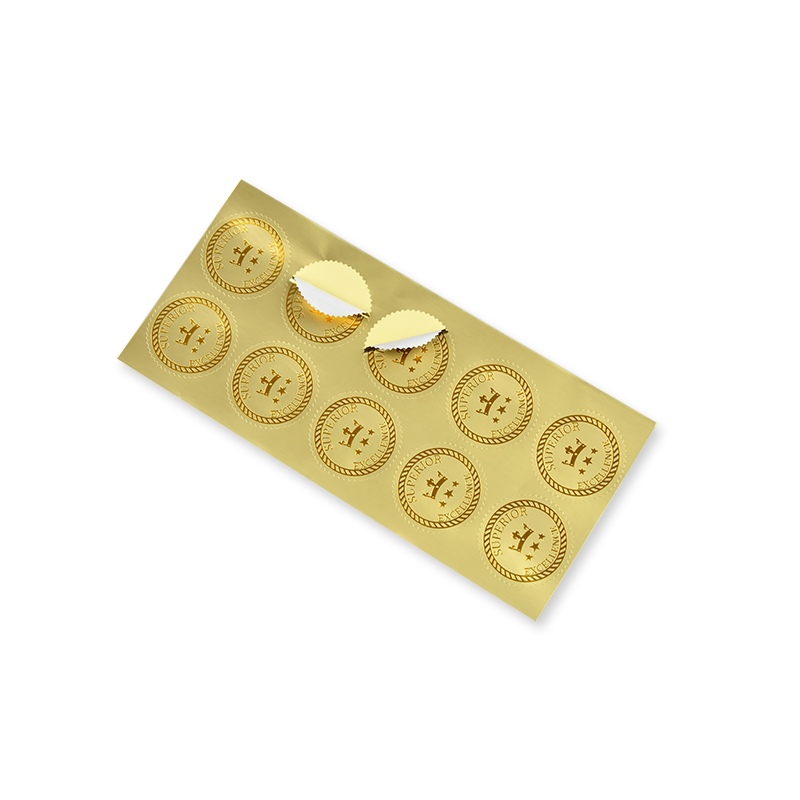 Aufkleber aus Goldfolie