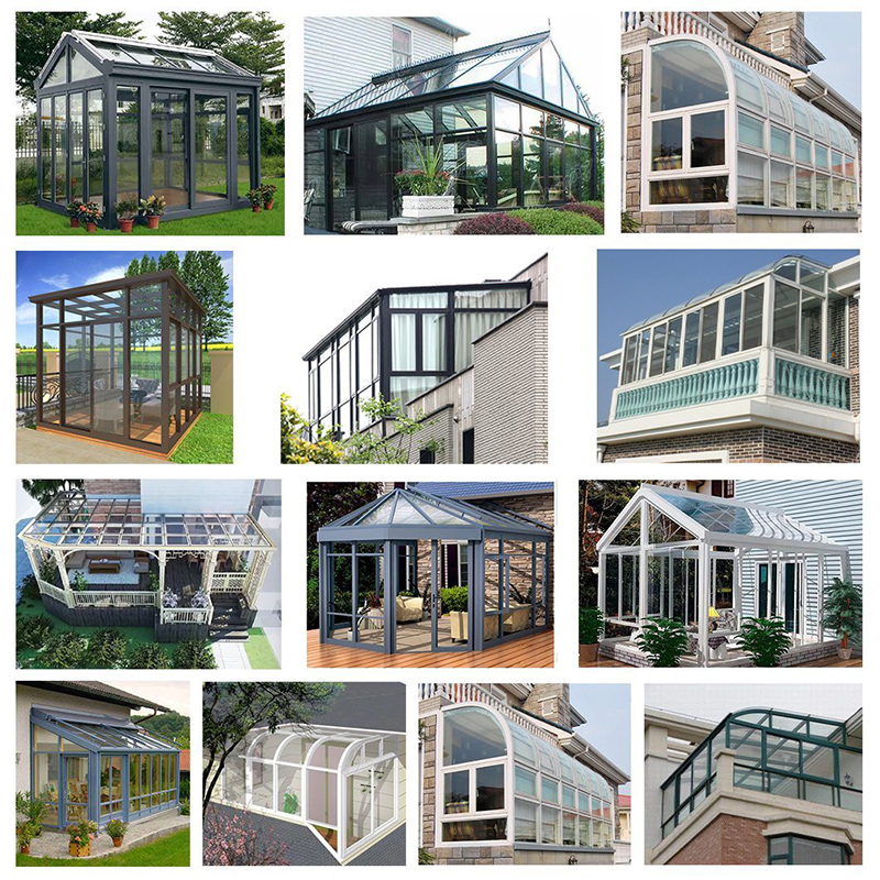Multifunktionales High Quality Aluminium Glas Temperable Sunroom Veranda Sun Room Professional Maßgeschneiderte Sun Tempered Glass House Balkon Sunroom New Design Sun Room House Tempered Glass Best Seller Sunroom