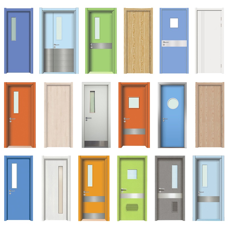 High Quality Mdf Preis Aluminium Badezimmer Türen zeitgenössische Hospital Door Cheap Schlafzimmer Aluminium Swing Door Italian Style Customized Modern Entrance Wood Aluminium Glastür Design Hospital Double Doors