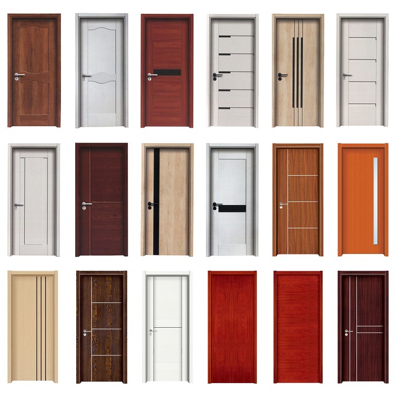 High Quality Hand Carved Wood Melamine Laminated Flush Doors Holz Single Front Designs Günstige Mdf Wood Single Skin Door Melamine Customized Panel Designs Plastic Melamine Holztüren Flush Türen