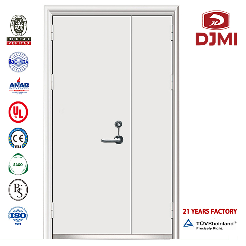 Hochwertiger Großhandel American Double Leaf Rated Stahl Feuerwiderstandstür Günstige Türen Hochwertiger Eingang mit Glas Hotel Feuerstahltür Customized Rated Proof Resistance Hauptbeständigkeit 1,5 Stunden Stahl Brandschutztür