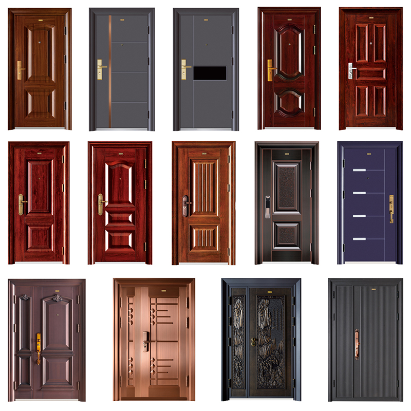 Outdoor Steel Sicherheitstüren Brand New Inner Filing Honey Comb Hot Sale Sicherheitstüren Stahl Wohn-Feuer Rate Türen Hot Selling Steel Security for Foreign Market Gate Preise eingerissen Iron Single Door