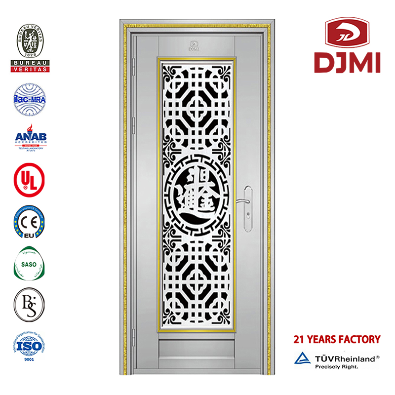 Mit Iron Grill Design Edelstahl Sicherheitstür Customized High Quality Design Energy-Saving Security Edelstahl Screen Door Neue Einstellungen Design in Superior A Class Lock System Edelstahltüren Stahl Sicherheitstüren