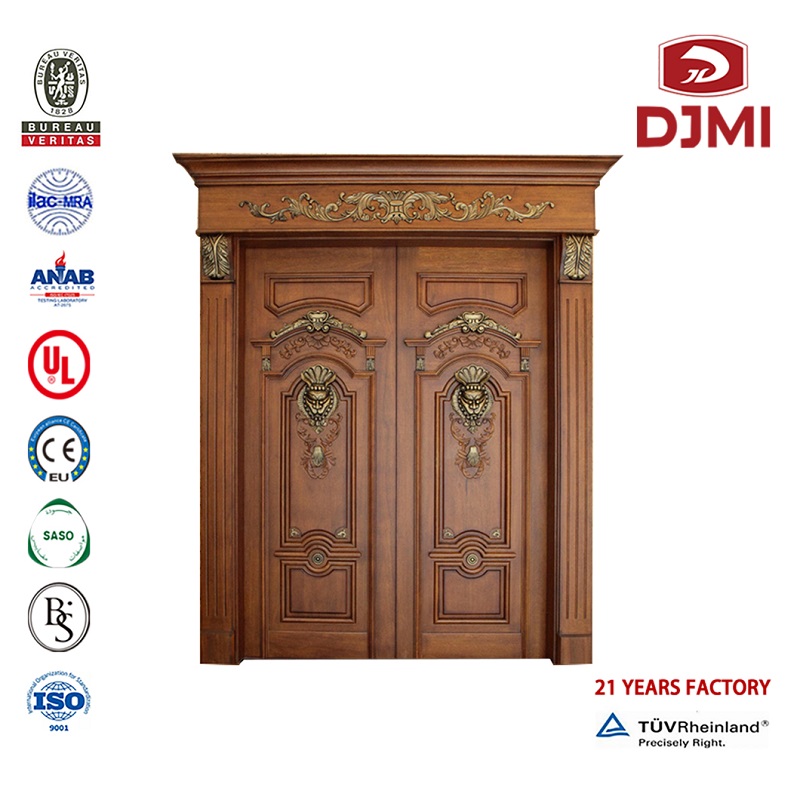 Günstige High Quality Wooden Double Doors Design Natural Panel Solid Wood Door Customized Interior Doors Bild Holz Sliding Laminated Panel Türe neue Einstellungen Painting Door Reclaided Wood Latest Design Interior Doors