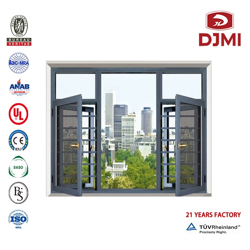 Multifunktionales französisches Design Red Sandalwood Aluminium Window Professional Airflow Window for American Market Aluminium Frame Isolierte Windows New Tempered Glass Latest Design Aluminium Blinds Aluminium Casement Window Double ...