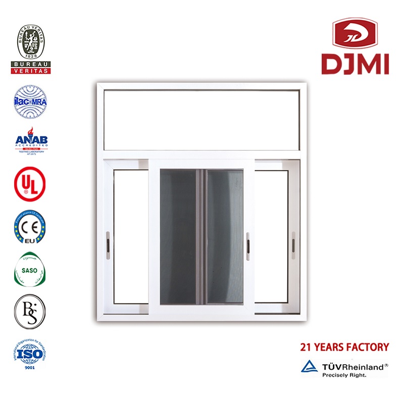 Multifunktionsfähiger China-Lieferant Euro-Grau-Weiß-Fenster-Fenster-Rahmen Professional mit Sicherheitsbildschirm Doppelverglasung Fenster Fenster Fenster-Außendesign Neues Design Double Panel Schieben Commercial Glass Window