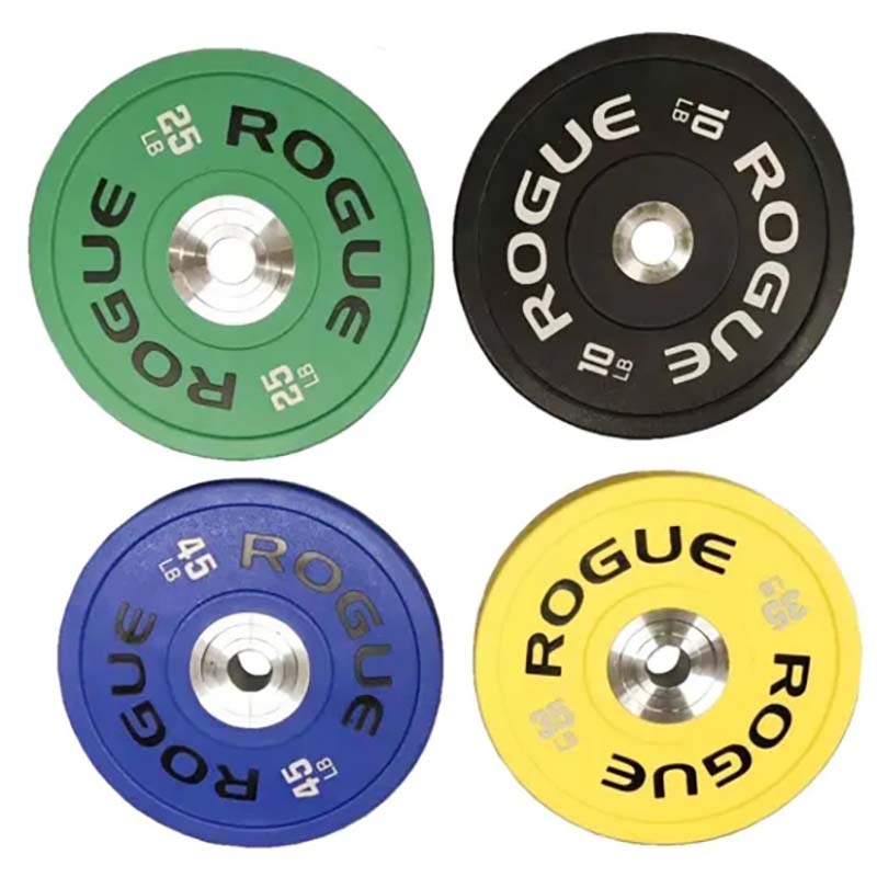 Color Bumper Plate Solid Rubber with Steel Insert
