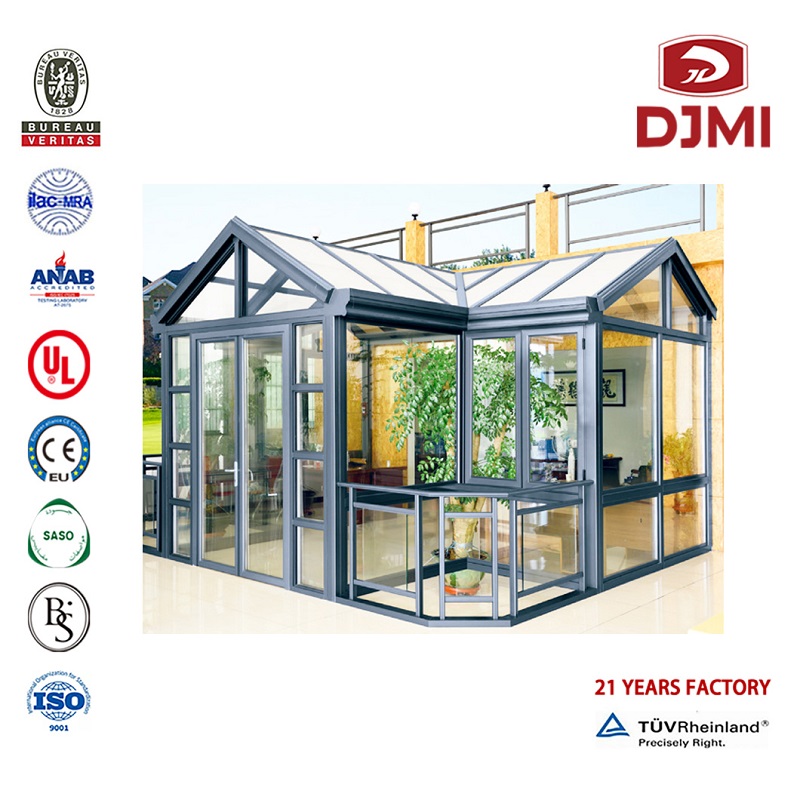 New Design High Quality senkt Sunrooms Glass Green House Brand New Aluminium Design Isoliertes Glas Sunroom Aluminium Sunrooms Hot Selling Aluminium Design Sunroom