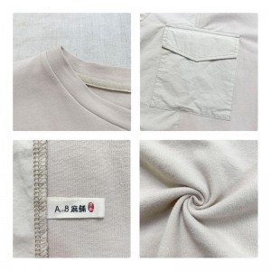 Loose-fitting Design Minimalist Round Collar Stil Stummärmel Stil Casual Solid Farbe Baumwolle und Leinen überdimensioniert 12635 Sweatshirts