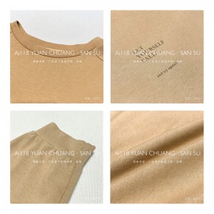 Loose-fitting Design Minimalist Round Collar Stil Stummärmel Stil Casual Solid Farbe Baumwolle und Leinen überdimensioniert 12711 Sweatshirts