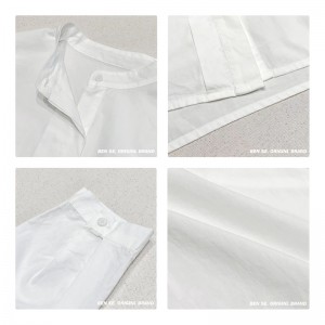 Loose-fitting design Minimalist Stylish Casual Solid color Stripped Checked oversized custom 17718 Round collar shirt