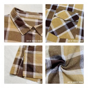 Loose-Fitting Design Minimalist Stylish Casual Solid color stripped Überprüfte Oversize custom 17853 Loose Checked Shirt