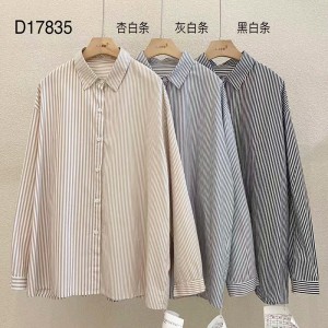 Loose-Fitting Design Minimalist Stylish Casual Solid color Stripped Überprüfte überdimensionierte kundenspezifische 17835 Vertical Stripped Shirt