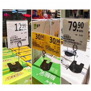 TMJ715 Edelstahl Werbeartikel Preis Etikett Clip Kuchenkuchen Lebensmittelbackladen Preis Display Clip