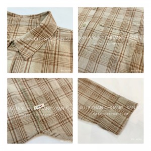 Loose-Fitting Design Minimalist Stylish Casual Solid color Stripped Überprüfte Oversized custom 17828 Loose Checked Shirt