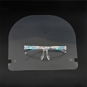 Christmas Winter Transparente Anti-Fog Face Shield Visor Transparent Full Face Shields mit transparenten Glasrahmen