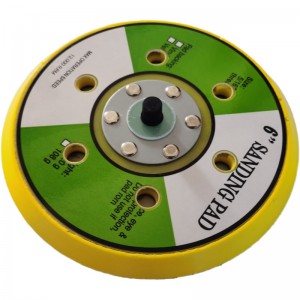 Werkseitig geliefert 125 mm 5-Zoll-Sicherungsscheibe Schleifgummirücken 150 mm M14 Pneumatischer Luftschleifer-Schleifpad