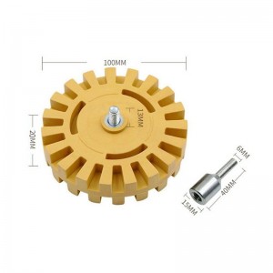 Factory Price Rubber Eraser Wheel with Drill Adapter Kit Decal Pinstripe Klebstoff Entferner